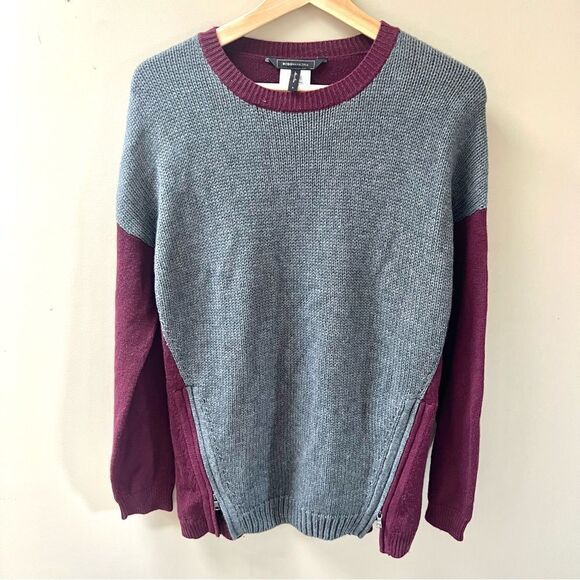BCBG Marino wool blend zip sides sweater. Sz S - Picture 1 of 6
